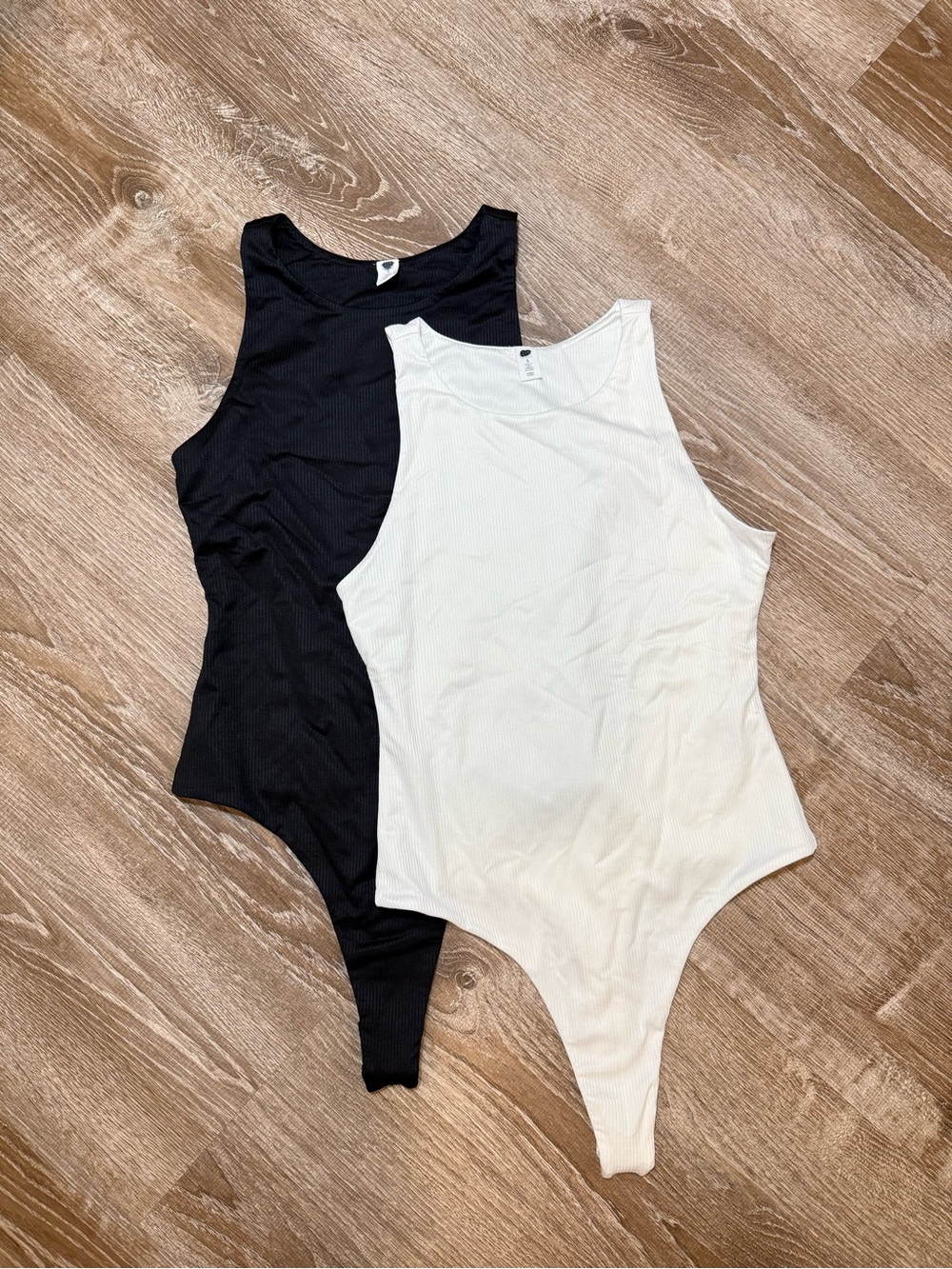 bp Ribbed Tank Bodysuit Duo in Black & White